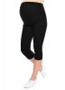 Maternity Cropped 3/4 Leggings 95% Cotton 3082  Black